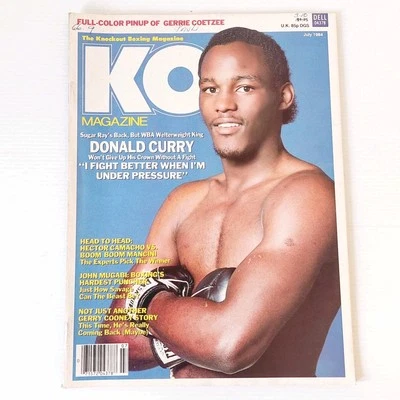 KO MAGAZINE DONALD CURRY COVER JULY 1984 BOXING MAGAZINE | VGC  - Image 1 of 4