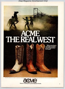 Botas Vaqueras Acme Western Auténticas Calidad Rancho De Colección 1981 Anuncio - Imagen 1 de 5