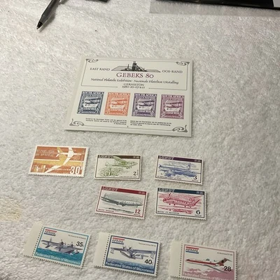 CONJUNTOS COMPLETOS DE AVIACIÓN MUNDIAL de 8 sellos y 1 hoja de recuerdo MNH. #418L Foto 1 de 4