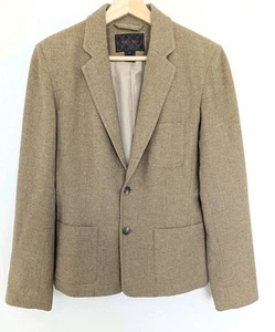 Ralph by Ralph Lauren Women's Herringbone Brown Tweed Blazer Wool Business - Picture 1 of 10