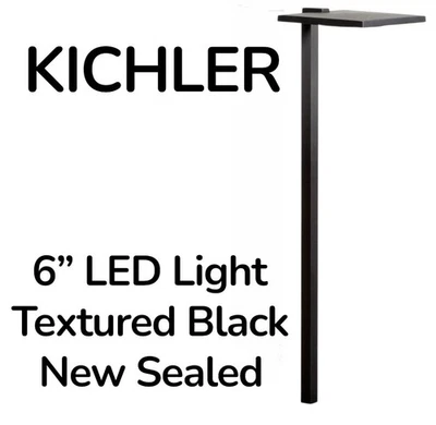 Kichler 16196 BKT30 12 Volt 3000K LED 6" Shallow Shade Path Light Black Sealed - Image 1 of 4
