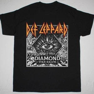 DEF LEPPARD DIAMONDS STAR HALOS Cotton Black All Size Unisex Shirt PP496 - Foto 1 di 4