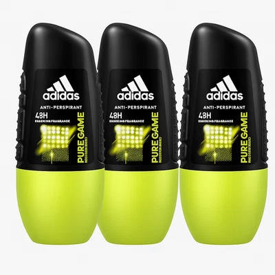 Adidas Pure Game Roll-On Desodorante Antitranspirante 50ml,48H Para Hombre - (Pack de 3) Foto 1 de 4