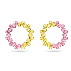 Swarovski Millenia hoop earrings Pear cut crystals, Multicolored - Picture 1 of 8