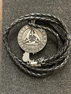 Collar colgante con signo de sello runa cuervo cuervo vikingo nórdico nórdico para hombre Foto 1 de 2
