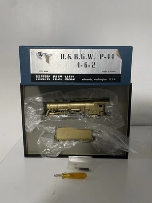 PFM Samhongsa HO Brass D&RGW P-44 4-6-2 Steam Locomotive & Tender Unpainted - Image 1 of 4