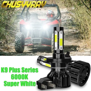 For Arctic Cat Wildcat Trail Sport 700 2015-17 H4 9003 LED Headlight Bulbs 6000K - Picture 1 of 12