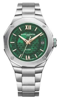 Baume & Mercier Riviera Automatic Steel Green Dial Date Mens Watch M0A10770 - Image 1 of 2