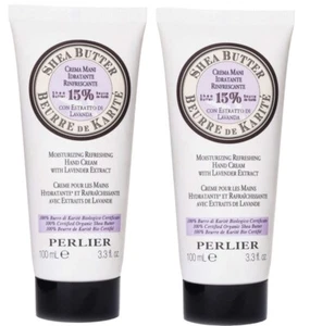 Perlier Shea Butter Moisturizing Refreshing Hand Cream Lavender Extract 3.3oz ea - Picture 1 of 2