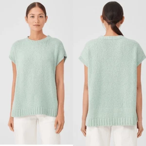 Nwt eileen Fisher Peruvian Organic Cotton Crimp Crew Neck Top plus Size 1x - Bild 1 von 8
