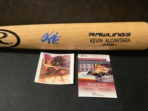 Kevin Alcantara Chicago Cubs Auto Signed Engraved Bat JSA WITNESS COA Blonde - Picture 1 of 2