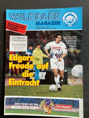 BL 93/94 Karlsruher SC - Eintracht Frankfurt, 19.02.1994 - Edgar Schmitt - Bild 1 von 4