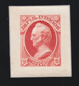US O22P2 24c Interior Department Official Roosevelt Small Die Proof - Picture 1 of 2