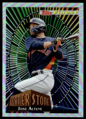 2022 TOPPS FINEST CORNERSTONE Jose Altuve R20 Houston Astros #BPB-JA - Image 1 of 2