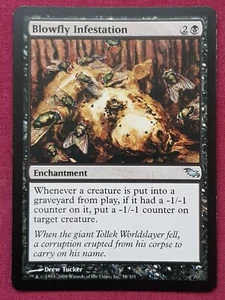 Magic The Gathering SHADOWMOOR BLOWFLY INFESTATION black card MTG - Picture 1 of 2