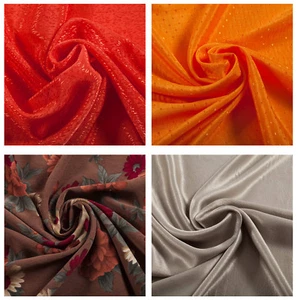 100% Polyester Schimmer Stoff Kleid Polster Mode Basteln Material Meterware - Bild 1 von 11