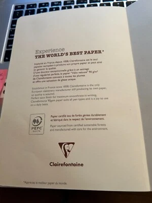 Clairefontaine A5 Lined Black Notebook Journal 184 numbered, Sheets - Brand New - Image 1 of 2