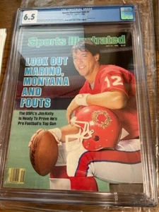 July 21, 1986 Jim Kelly USFL Bills First RC Sports Illustrated NO LABEL CGC 6.5 - Picture 1 of 4