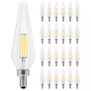 Luxrite E12 Candelabra LED Light Bulbs 60 Watt Equivalent, 4000K Cool White,... - Picture 1 of 7