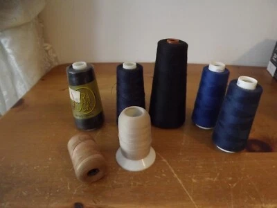 7 VTG CONES serger SPUN THREADS ultralock / maxilock POLY / WOOLY NYLON - Image 1 of 4