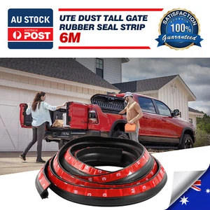 TAILGATE SEAL KIT FOR LDV T60 RUBBER UTE DUST TAIL GATE EPDM REDUCE VIBRATION - Picture 1 of 6
