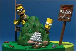 THE SIMPSONS - BART & FLANDERS : “WHAT YOU LOOKIN’ AT?” – McFarlane Toys - Foto 1 di 7