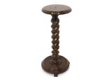 Hand Carved Wooden Barley Twist Pedestal Display Side Table Plant Stand Barn Cou