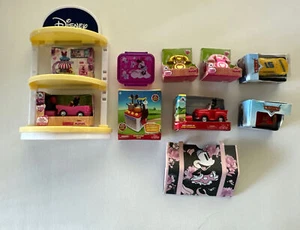 Lot of 9 Zuru Disney Mini Toy Brands 7 Mickey Mouse 2 Cars Movie w/Display Shelf - Picture 1 of 14