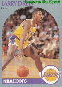 155 LARRY DREW LOS ANGELES LAKERS CARD CARTE BASKETBALL NBA HOOPS 1990 - 2 - Picture 1 of 2