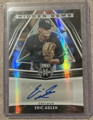 2022 Elite Extra Edition Hidden Gems Eric Adler Auto! Rookie RC White Sox - Image 1 of 2