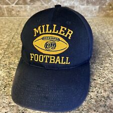 Vintage Miller Lite Miller Football Black Yellow Strapback Baseball Cap Hat
