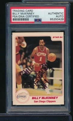 1983 Star Co. #128 Billy McKinney signed auto PSA/DNA tough swsw6 - Image 1 of 2