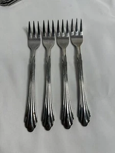 Retroneu Barrington 5 3/4" stainless cocktail forks (4) Flatware - Picture 1 of 6