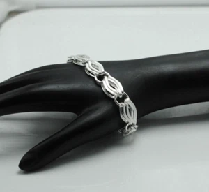 Sterling silver bracelet Men's and women's silver bracelet Minimalist bracelet - Picture 1 of 8