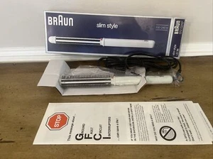 NIB Vintage Braun Heated Styling Brush Slim Style LS38 Made Hong Kong HTF Rare - Picture 1 of 4
