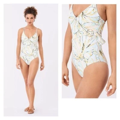 New! NWT DVF x ONIA Lila Shell Lagoon Ring Wrap Floral One Piece Swimsuit $195 - Image 1 of 4
