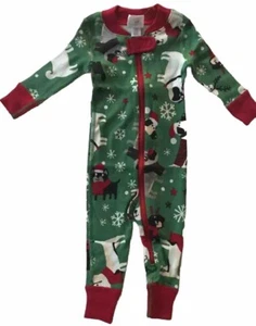 Hanna Andersson Baby Size 3–6 Months Green Dogs Zip Sleeper Organic Cotton New - Foto 1 di 7