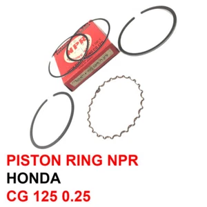 Honda CB125 CG125 XL125 NPR Piston Rings Oversize 0.25 NOS Japan 13021-383-621 - Bild 1 von 5
