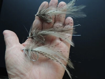 S016 LotOf3 Deciever Mustad Tarpon #1  Fly Fishing Striper Bluefish GT USA Made - Image 1 of 4