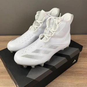 Adidas Adizero Chaos Mid White Lineman Football Cleats Men's Size 10 ID9104 NEW - Picture 1 of 13
