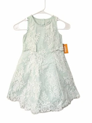 NUEVO CON ETIQUETAS GYMBOREE Vestido de Verano de Pascua Sin Mangas Tejido de Encaje, Verde Menta, Talla 6 Foto 1 de 4