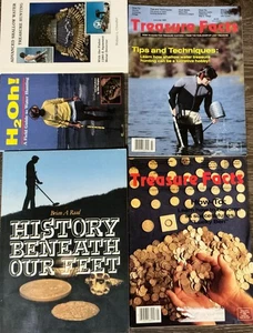 Lot Of 5 1988-1992 Metal Detecting Magazines & Books For Detecting In water - Picture 1 of 11
