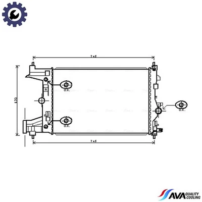 RADIATOR ENGINE COOLING OLA2545 FOR VAUXHALL ASTRA/Mk/VI  CHEVROLET  OPEL - Image 1 of 4