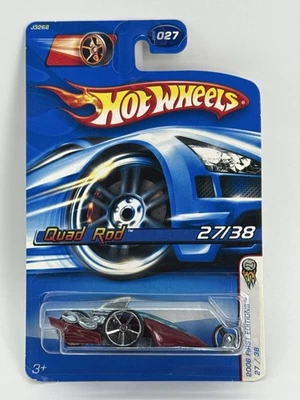 Hot Wheels 2006 First Editions Quad Rod 27/38 Red Maroon OH5 Diecast Car NIP - Image 1 of 4