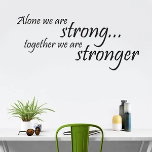  Alone Family Love Home Vinyl Wall Decal Lettering Decoration Quote Decor Saying - Picture 1 of 11