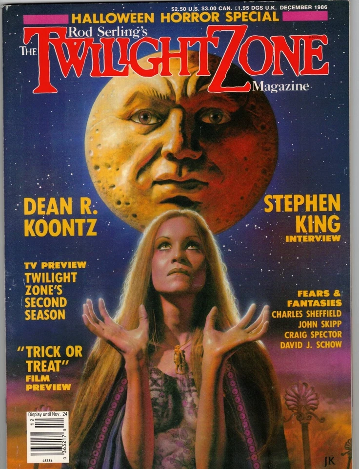 Twilight Zone Magazine December 1986 Stephen King Dean Koontz Halloween V6 #5 - Image 1 of 1