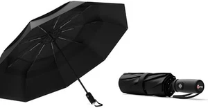 Windproof Travel Umbrella (Black) Brand New - Picture 1 of 4