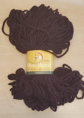 Misti Alpaca Chunky Yarn Unit of 1  100% Baby Alpaca -Color 623 Burgandy - Image 1 of 3