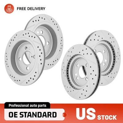 Conjunto de rotores de freio dianteiros e traseiros perfurados 280 mm para Mini Cooper 2007-2015 - Imagem 1 de 4