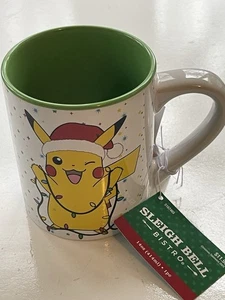 Pokemon Pikachu Kaffeebecher Weihnachtsmütze Keramiktasse Weihnachten 14oz, Brandneu - Bild 1 von 8